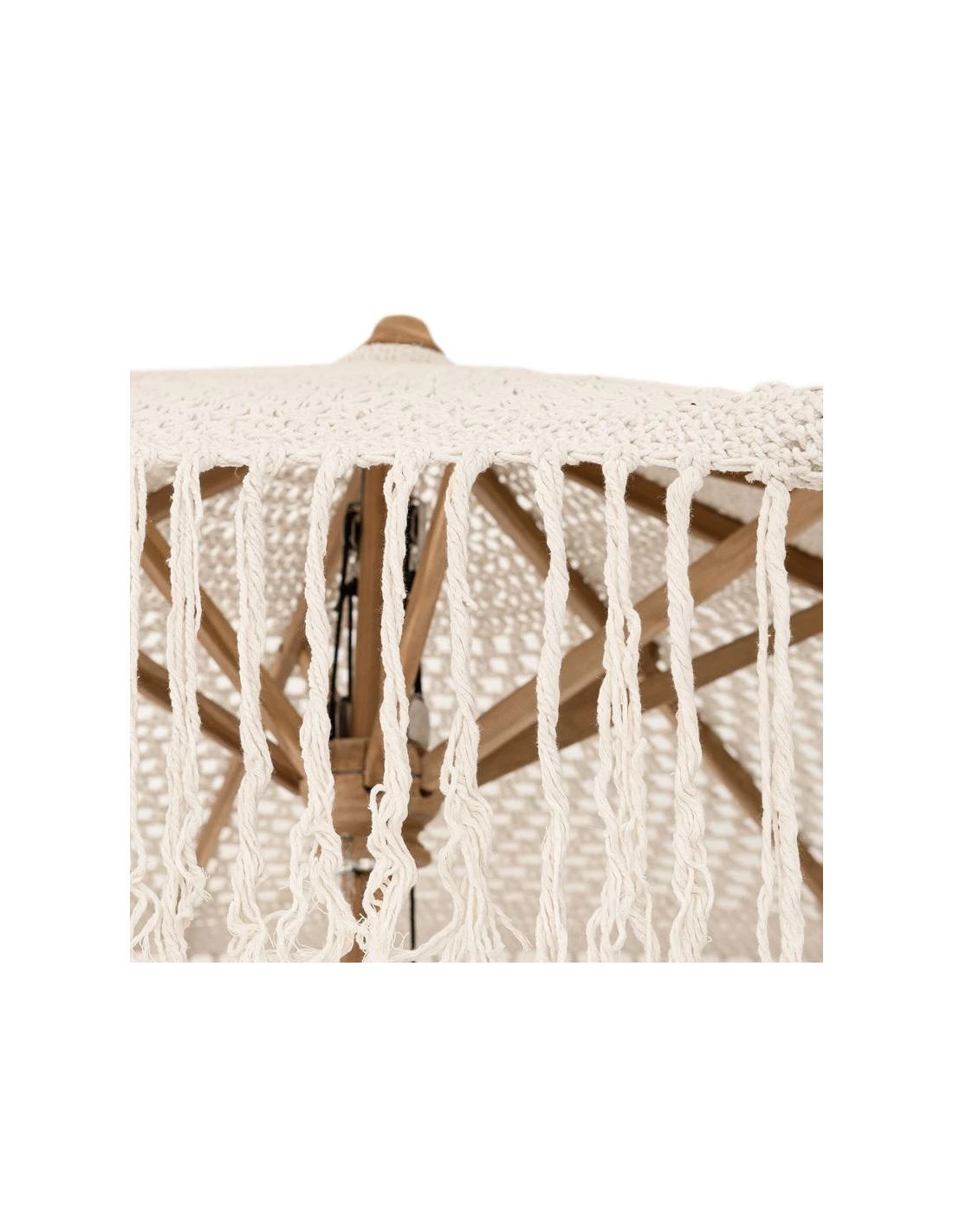 Umbrella Hana round 250cm macramé - teak