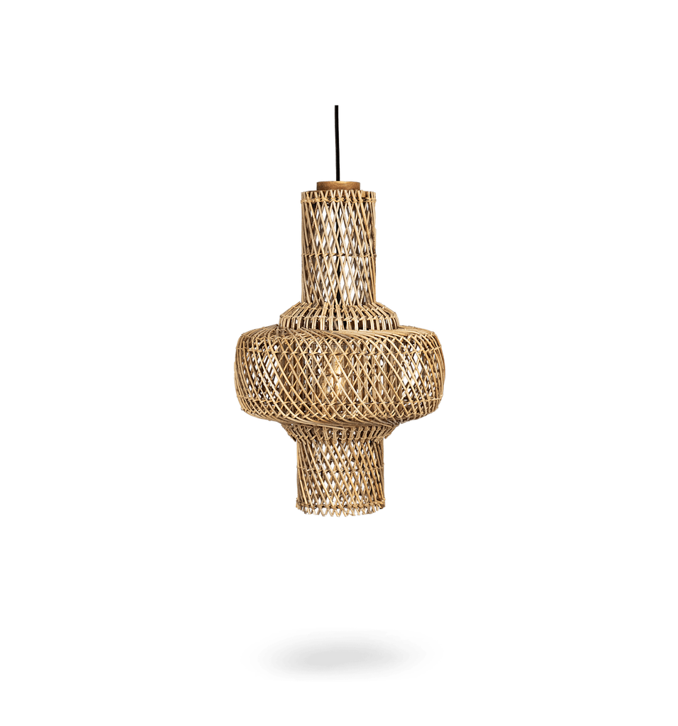 Lampshade Elements natural-black-brown-taupe 60x60x56cm