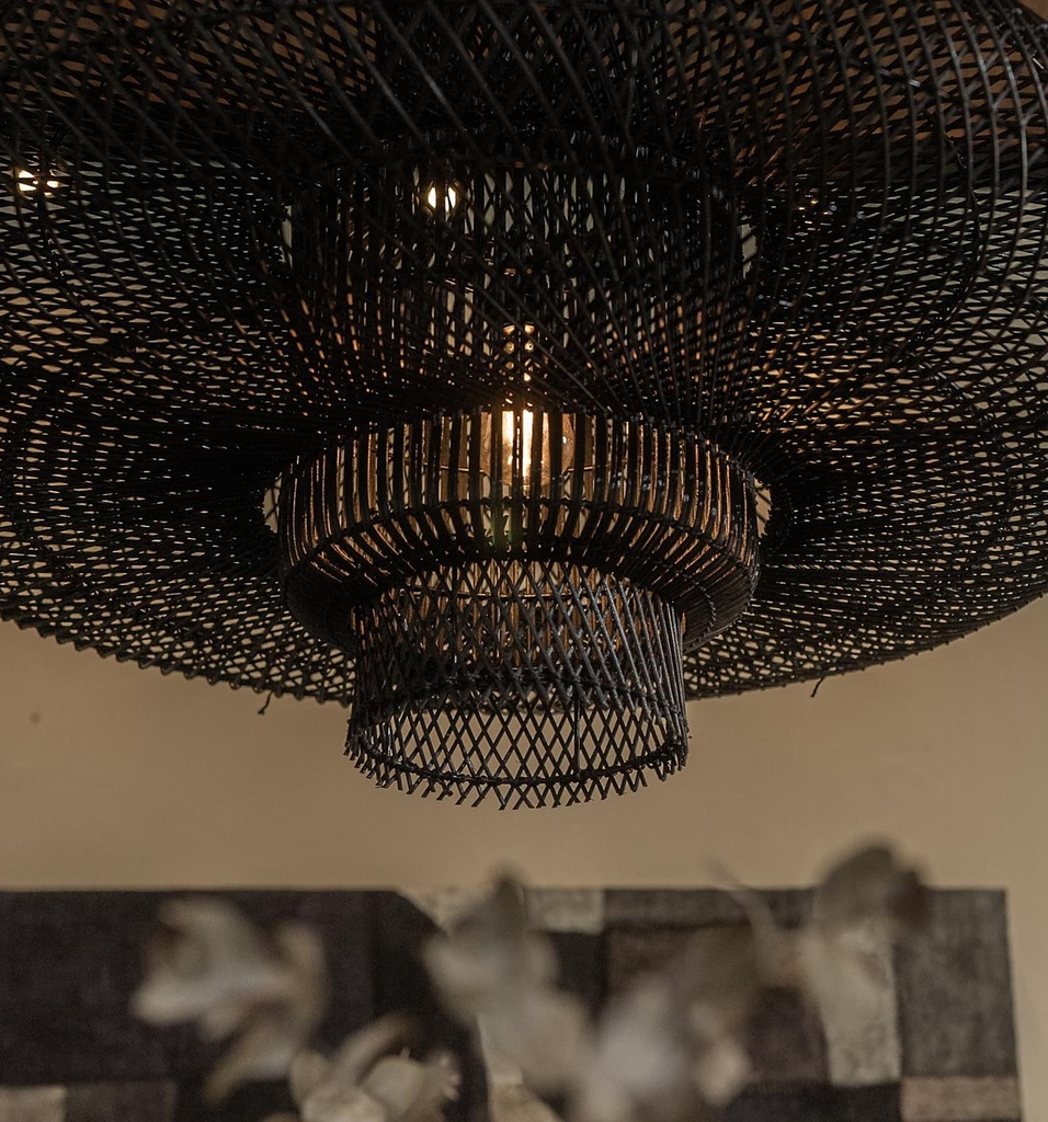 Lampshade Oregano natural-black-brown-taupe 70x70x45cm