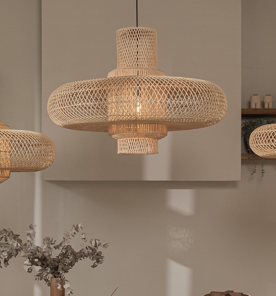 Lampshade Oregano natural-black-brown-taupe 70x70x45cm