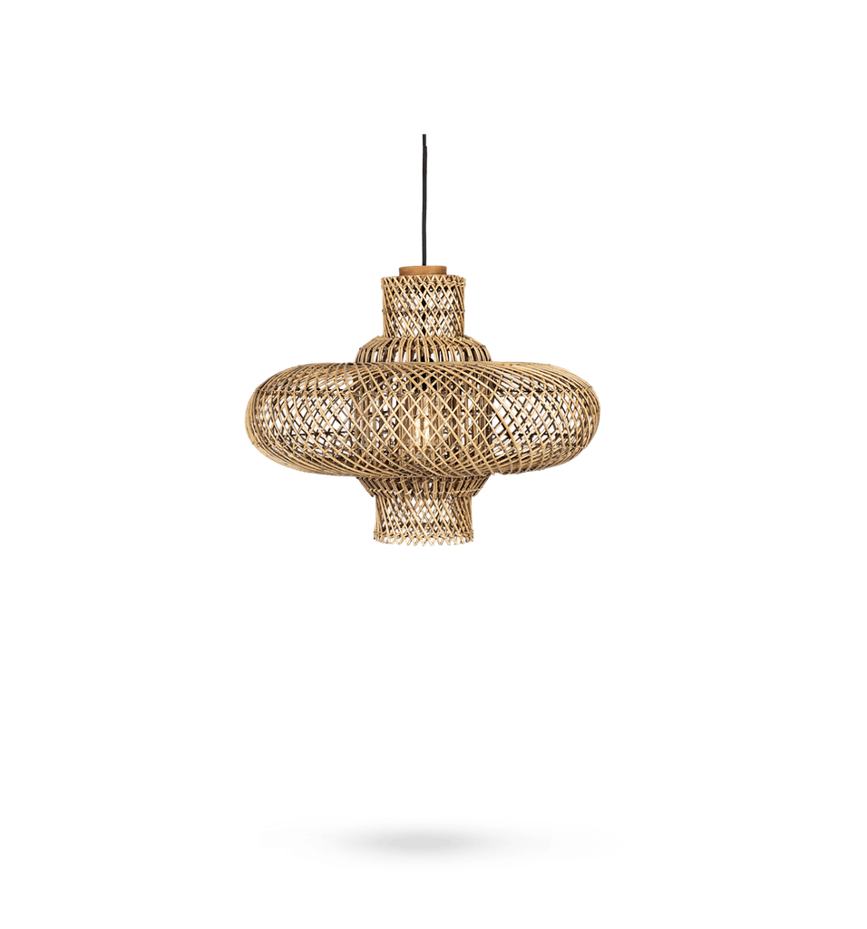 Lampshade Oregano natural-black-brown-taupe 70x70x45cm