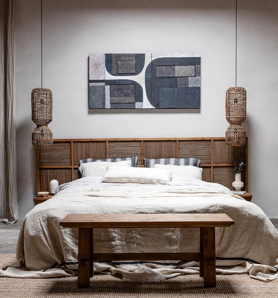 Coco bed with side tables  190x209,50x110cm