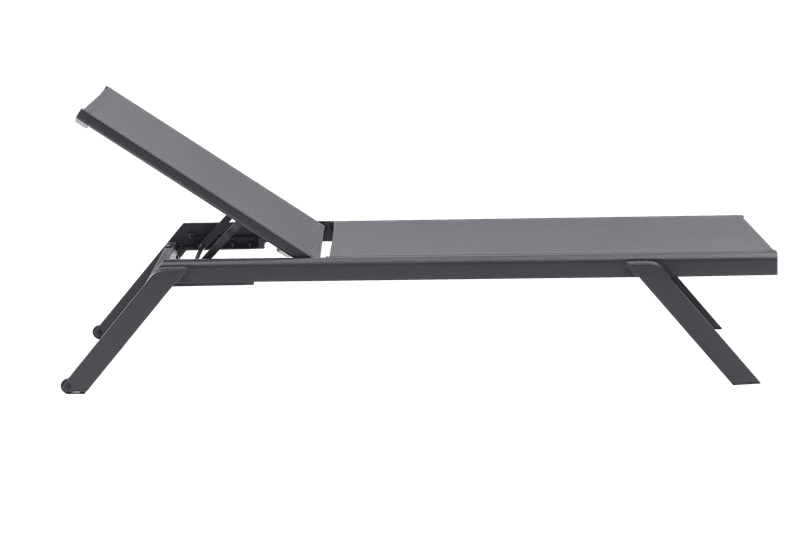 Sunlounger Alameda L198xD72xH35 anthracite alu - fabric anthracite