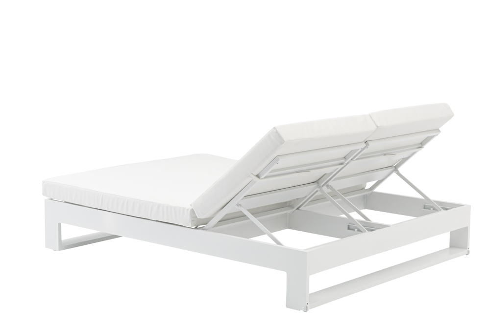 Daybed Niland L190xD160xH38 white alu - fabric white