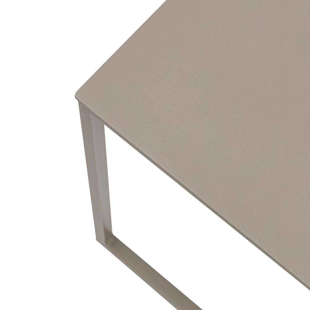 Outdoor side table Davis L34xL34xH30 taupe alu