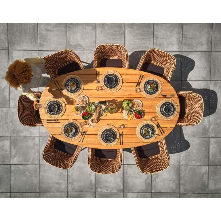 Outdoor table Stephanie alu black/teak 240