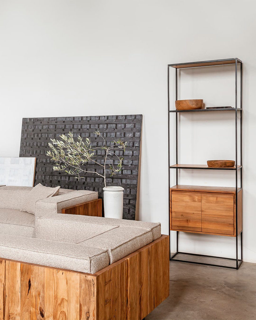 Shelve Totem doors teak/iron