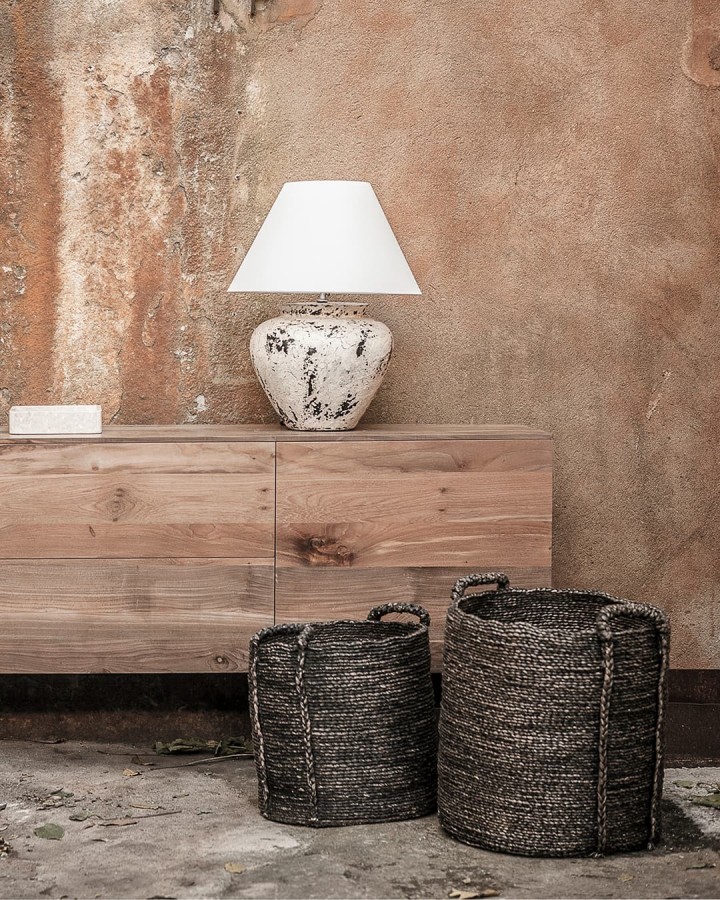 Basket Asa round black (set of 2)