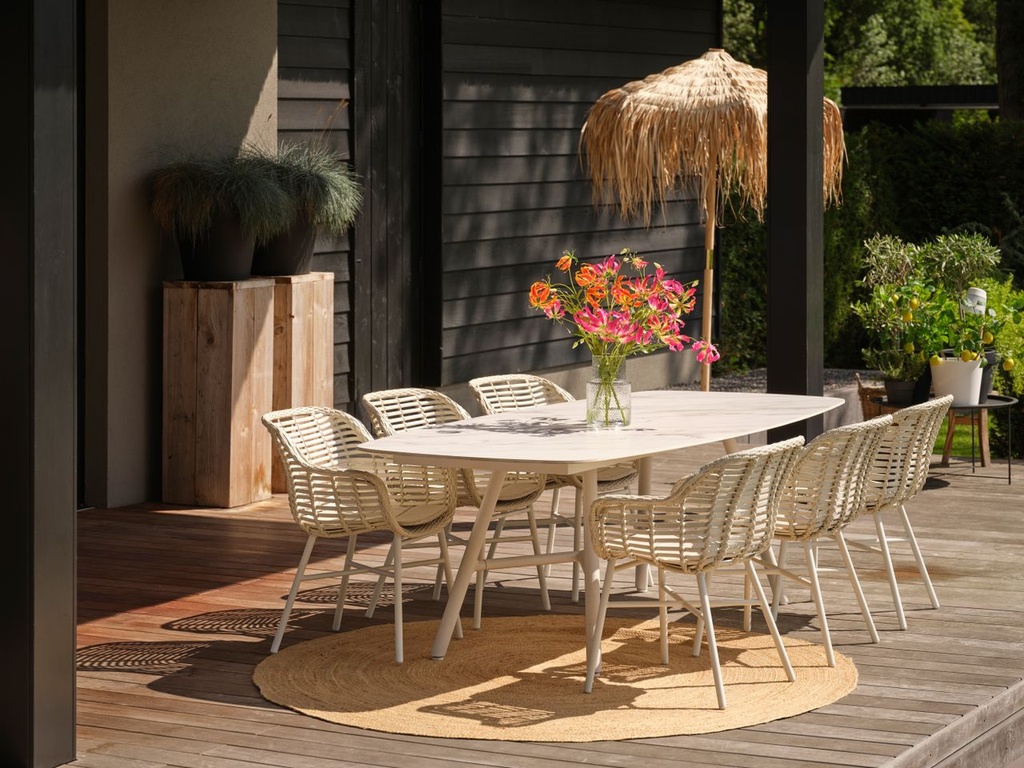 Table Benevito white alu/ceramic white