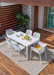 Outdoor Rio table 140-210 extensible white