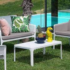 Outdoor Net table 100x60 white