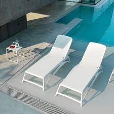 Sunlounger Atlantico white/white