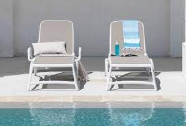Sunlounger Atlantico white/taupe