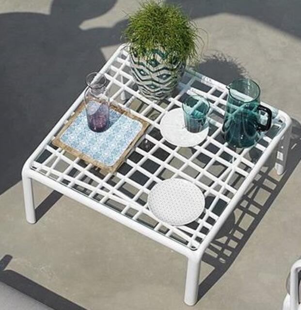 Komodo Coffee table anthracite with glass