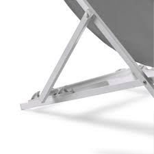 Outdoor Denia beach chair alu white/light grey