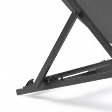 Outdoor Denia beach chair alu carcoal/silver grey