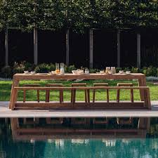 Outdoor dining table Hermosa teak 300x100cm