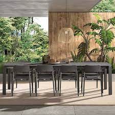 Outdoor dining table Bettini charcoal extensible 220-280x100