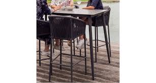 Bar table Luka alu/ceramic charcoal 150x80cm