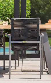 Outdoor dining chair Aruba alu/charcoal