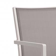 Outdoor dining chair Bari alu white/light grey