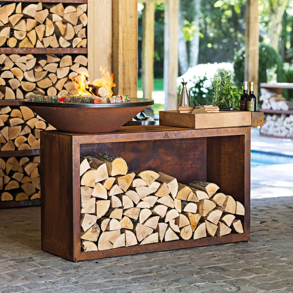 Ofyr island corton 85 teak wood