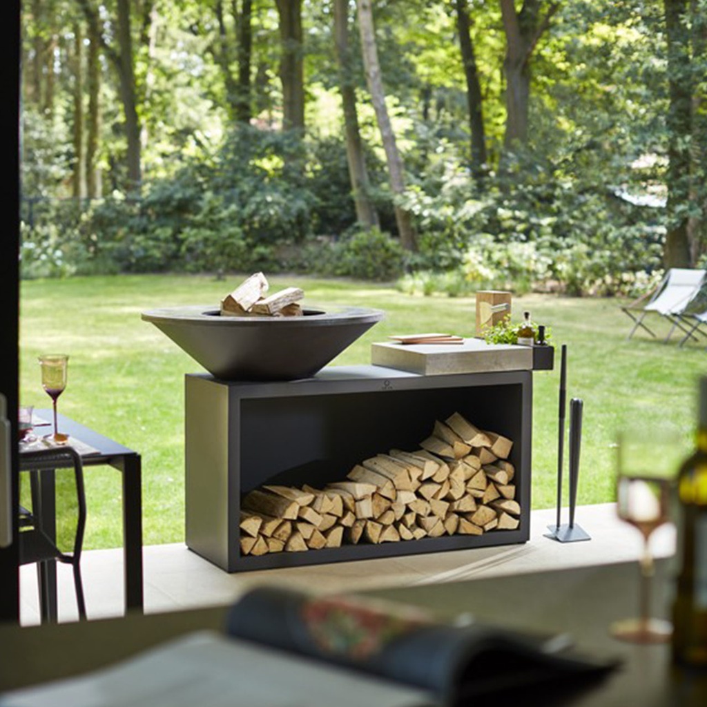 Ofyr island black 85 teak wood