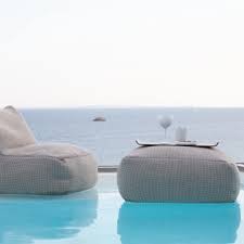 Outdoor pouf Dotty Medium Roolf grey