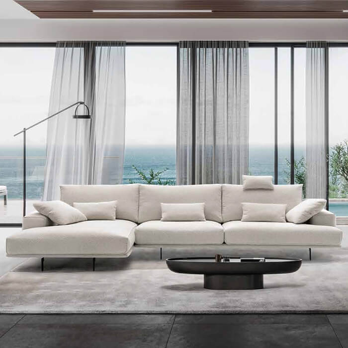 Sofa Valenciaga 3-seater 195cm + chaise longue 115x175cm