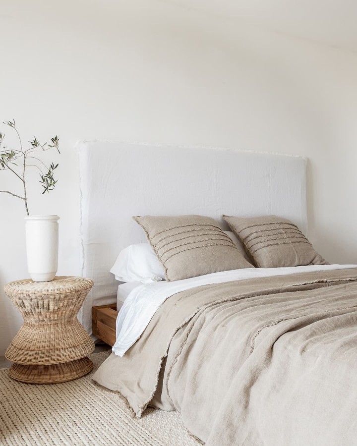 Headboard cover Munnar linen white 175cm