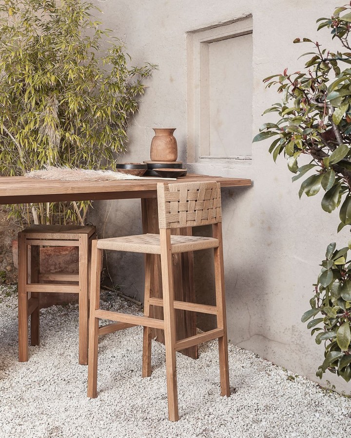 Bar chair Cora Counter teak