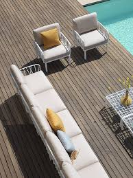 Komodo 3-seater white/beige sunbrella fabric