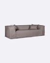 Sofa 3-seater Strozzi taupe linen 260x95cm
