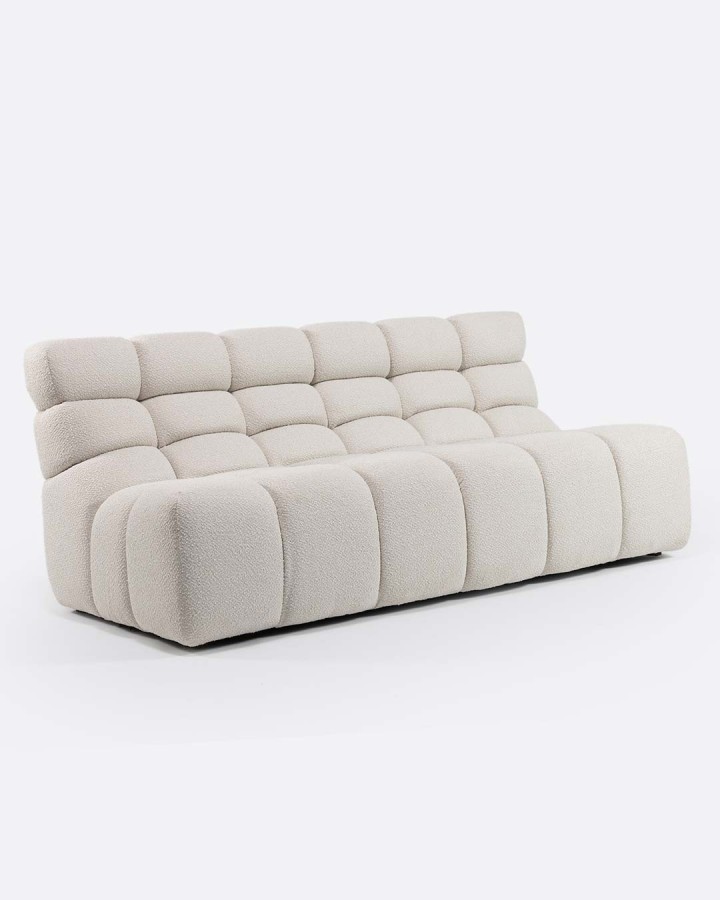Sofa 2-seater Chopin white bouclé 190x