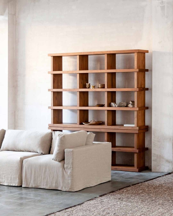 Book shelve Dumai teak 210x76cm