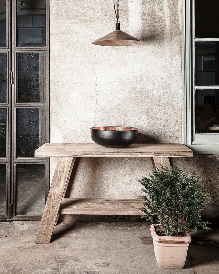 Console Logram teak 130x47cm