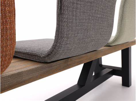 Outdoor bench seat creme