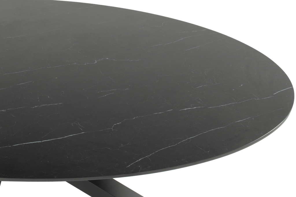 Outdoor dining table Xander Ovale 220x120 anthracite alu/anthracite marble ceramic