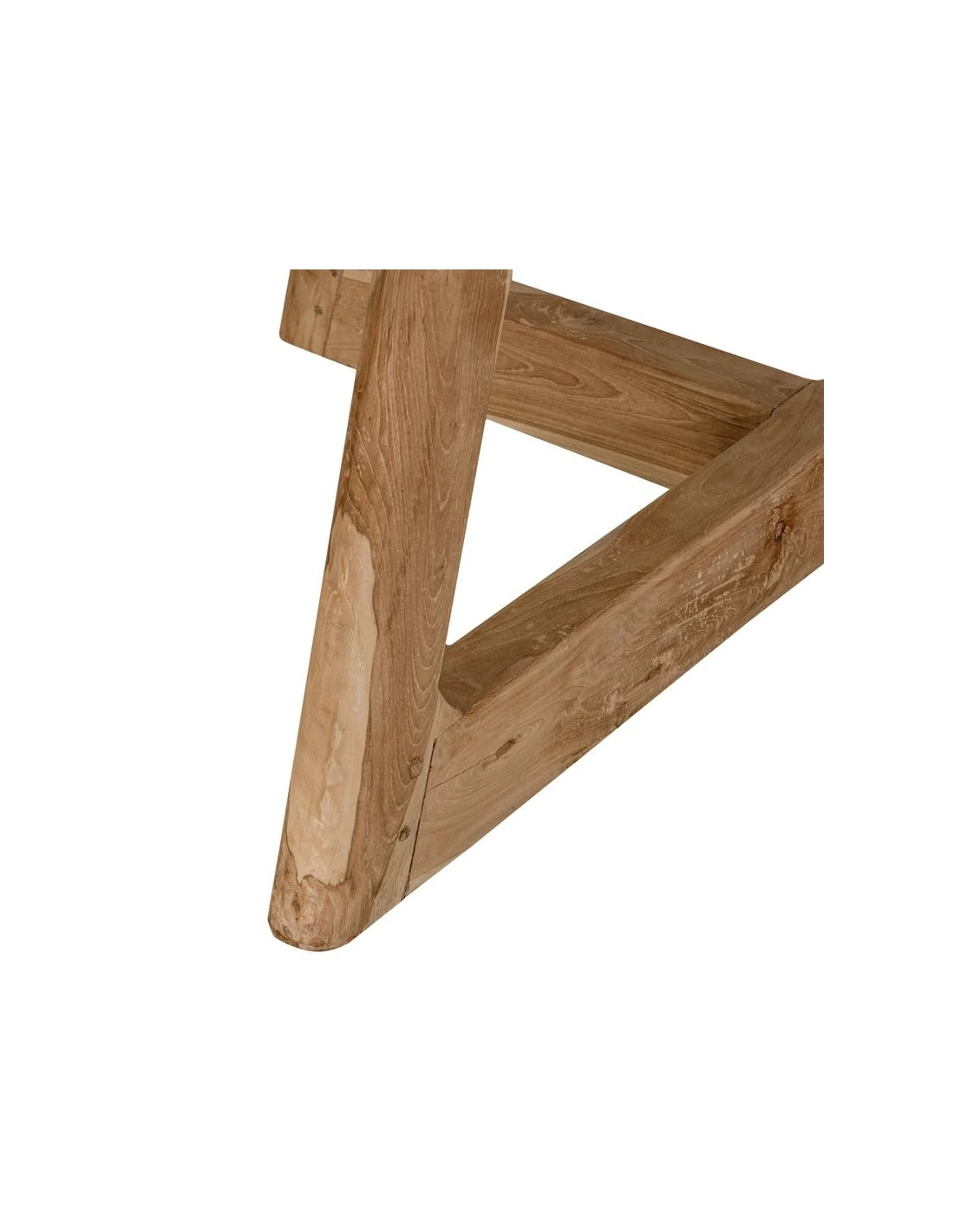 Dining table Dewa round 160cm recycled teak/cement top