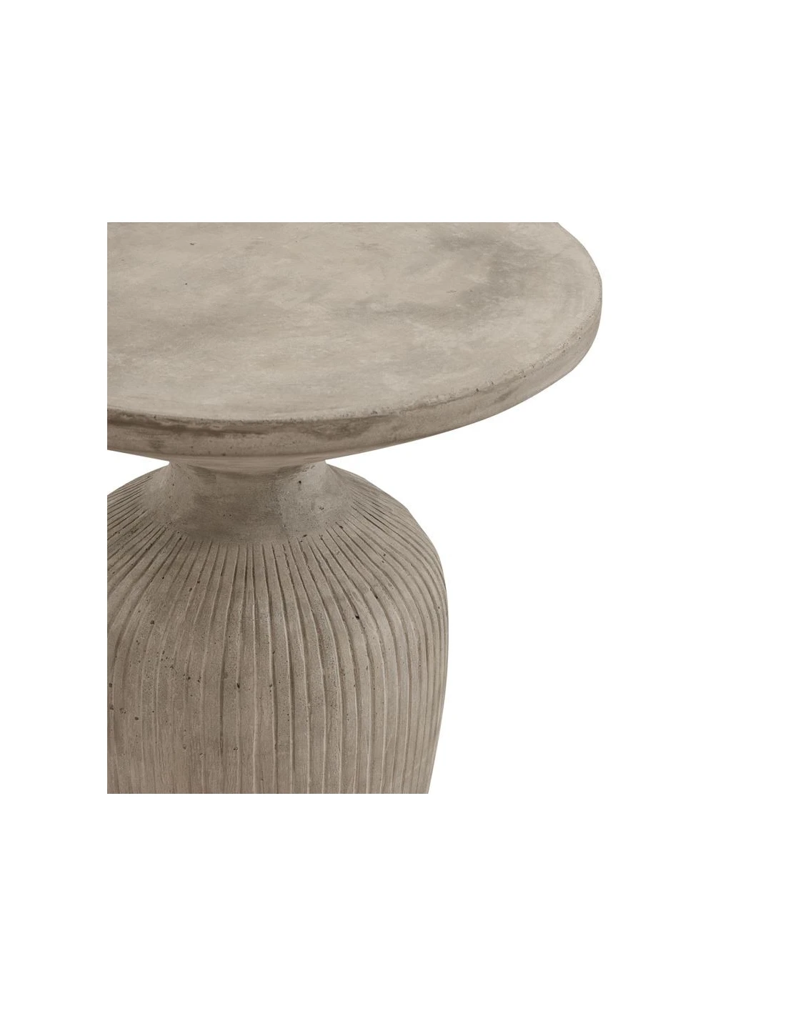 Coffee table Akmalia round 39cm grey cement