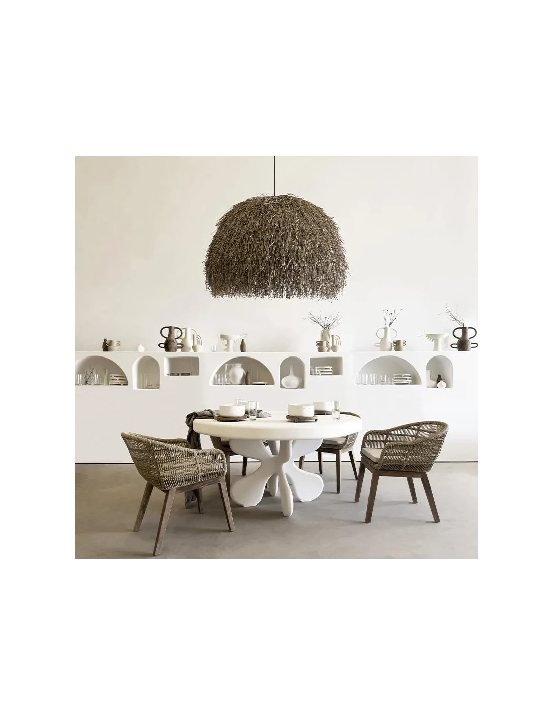 Dining chair Shifa teak/rope