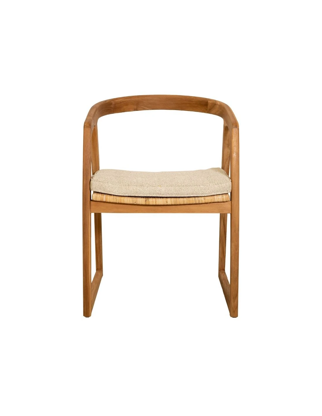 Dining chair Hayus teak - ratan - cushion