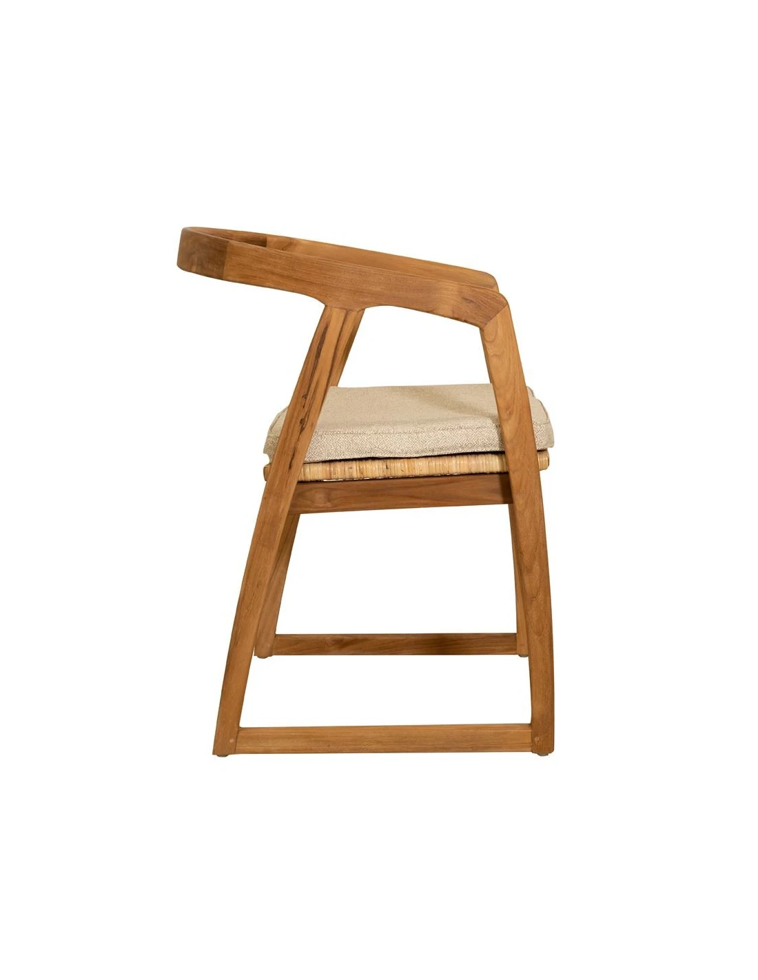 Dining chair Hayus teak - ratan - cushion