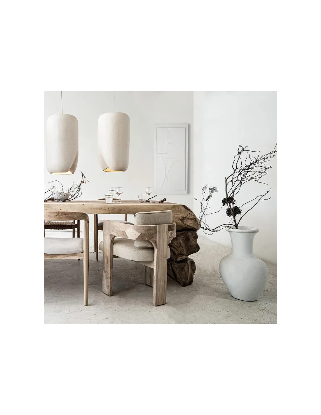 Dining chair Kresna teak - beige