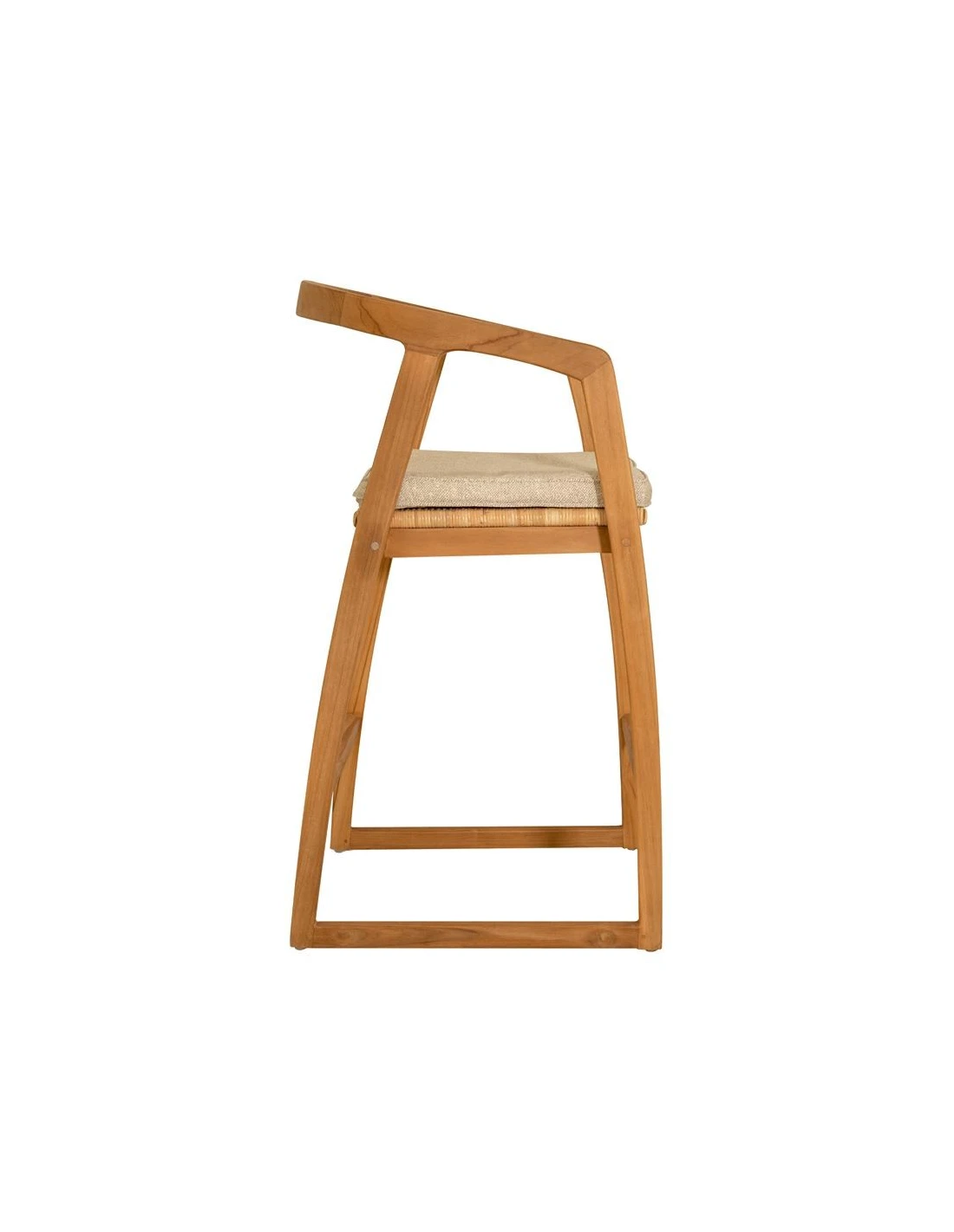 Bar chair Andri teak - ratan - cushion