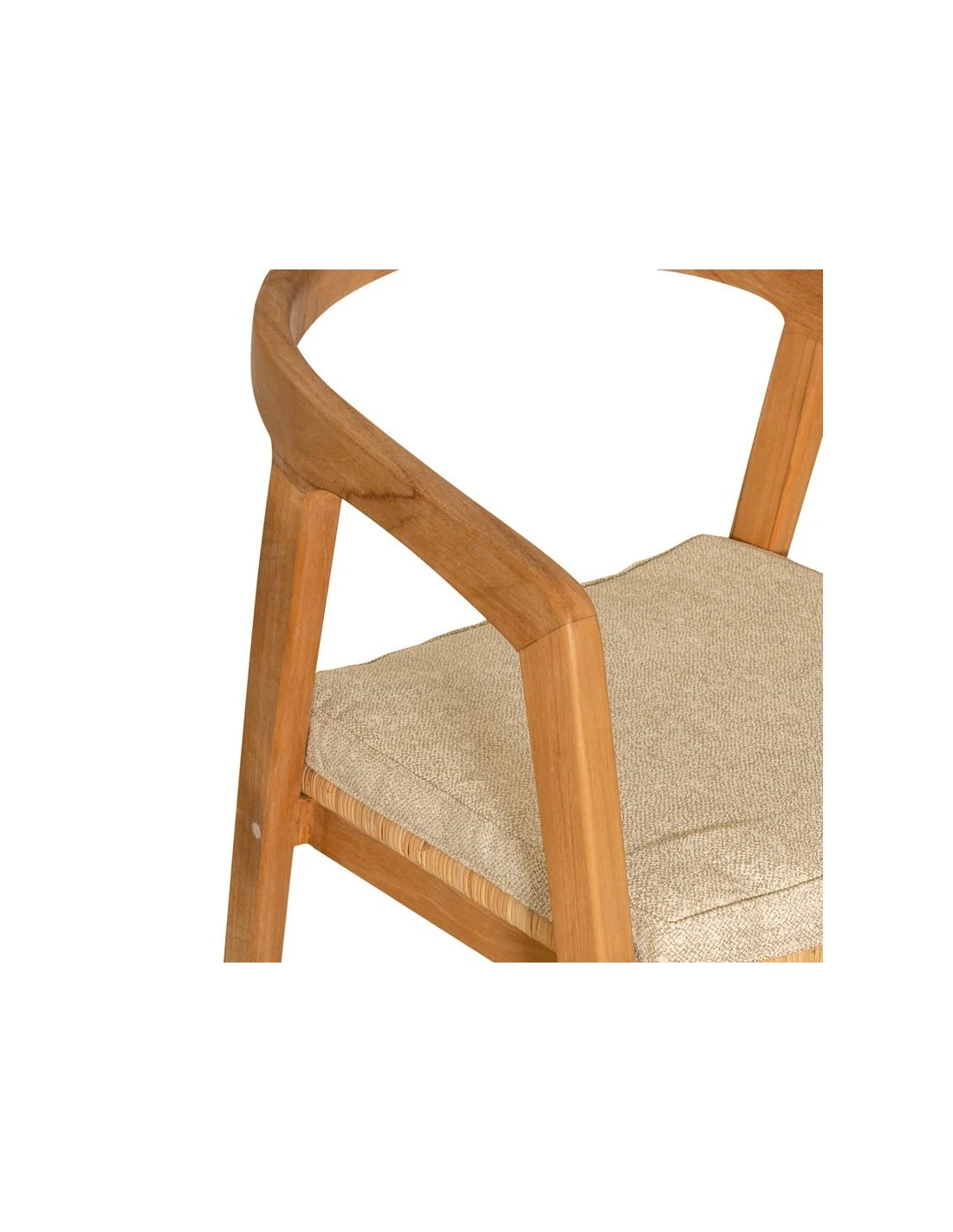 Bar chair Andri teak - ratan - cushion