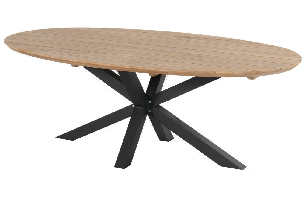 Outdoor table Stephanie alu black/teak 240