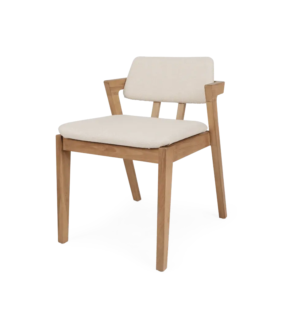 Noa chair with cushion custard