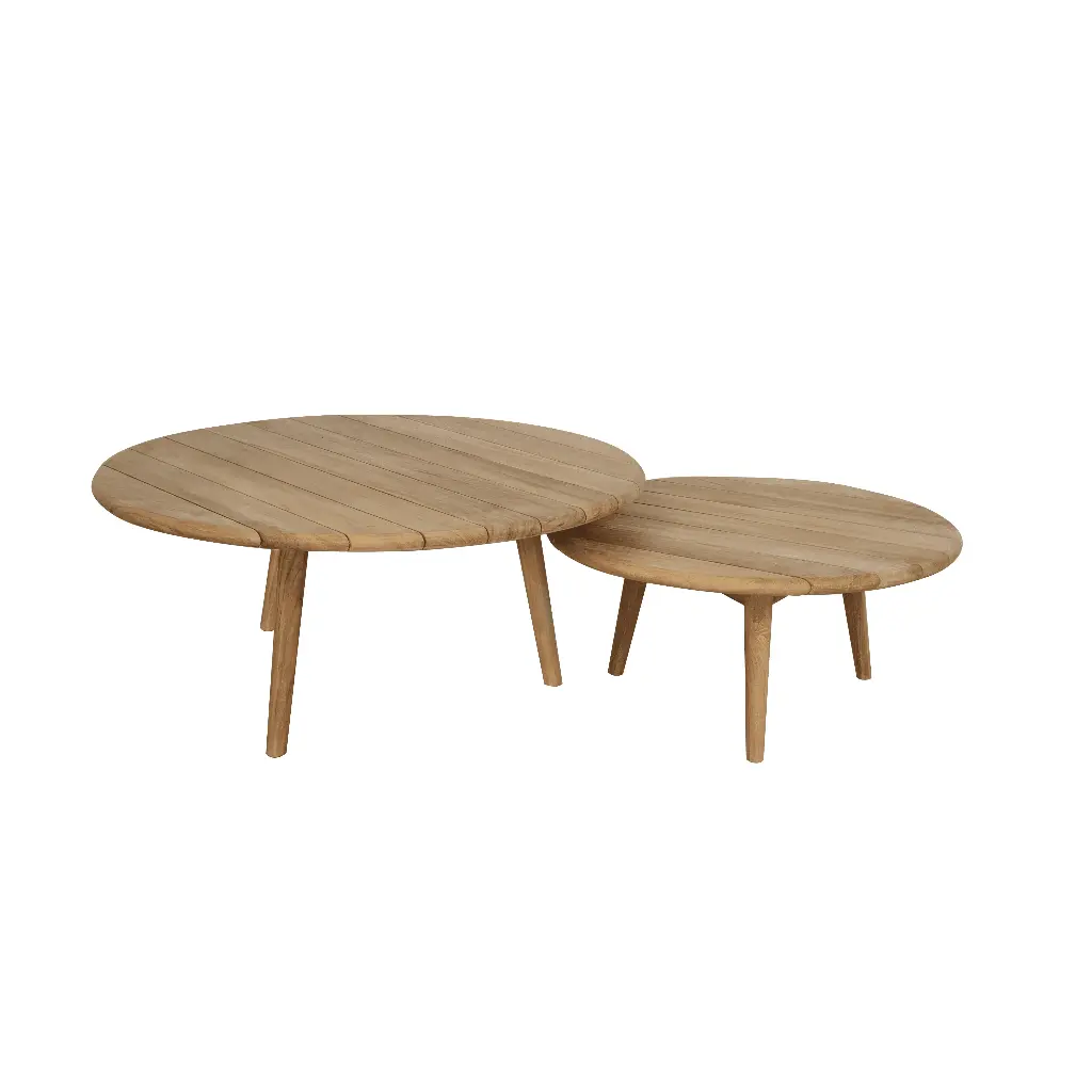 Outdoor Coffee table Yuki (set of 2) teak 60x27,50     80x34,50
