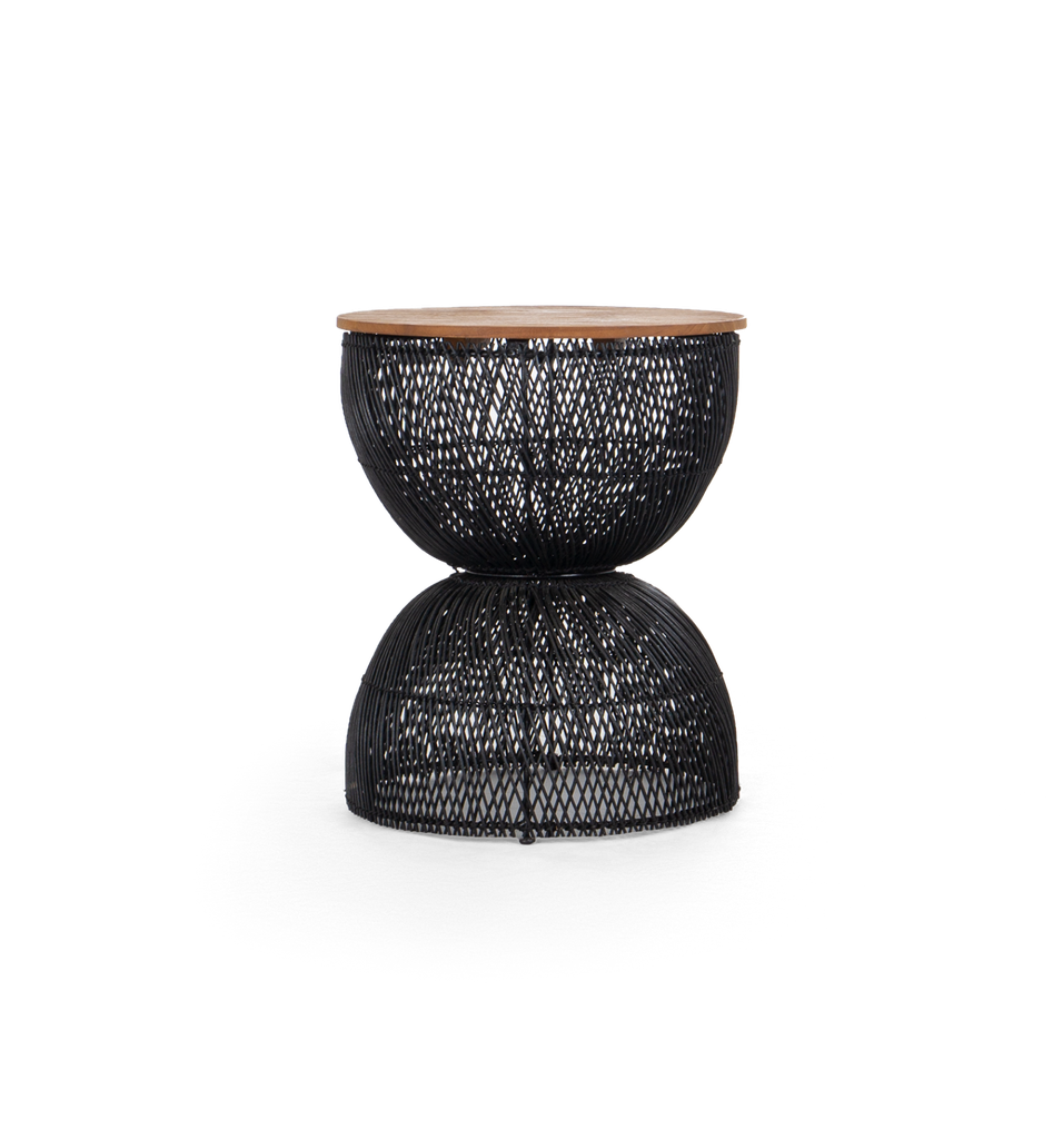 Wave side table 40x40x50cm black